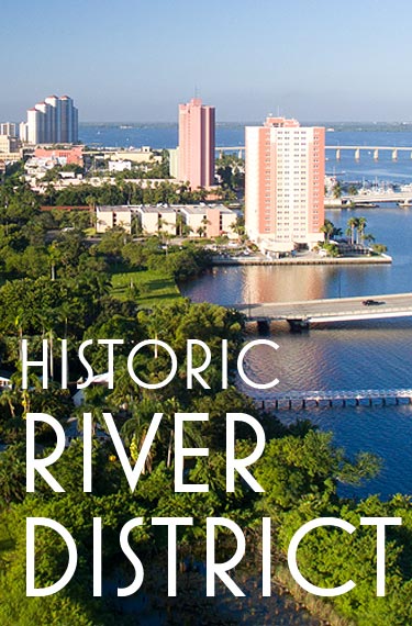 The Historic  River District Downtown Fort  Myers  Florida
